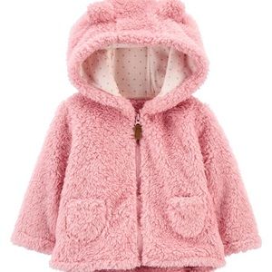 Babygirl Zip Up Sherpa Jacket NB
